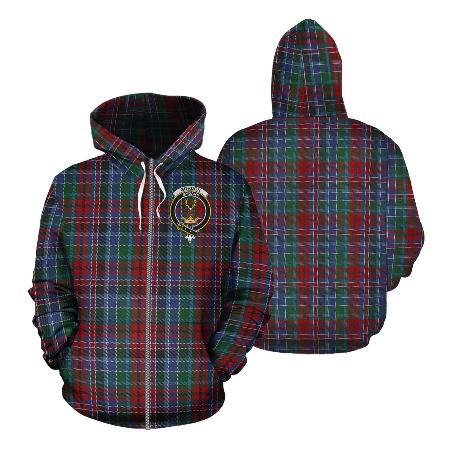 Printivon Gordon Red Tartan Hoodie