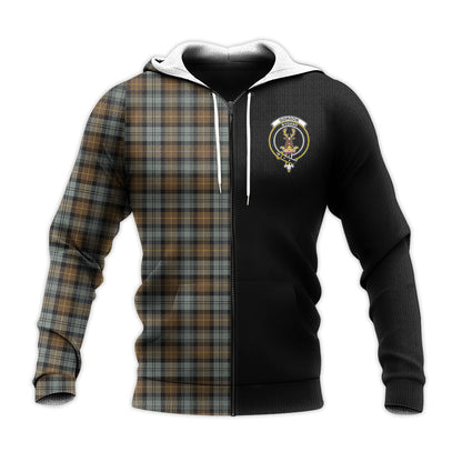 Printivon Gordon Weathered Tartan Personalize Half Hoodie