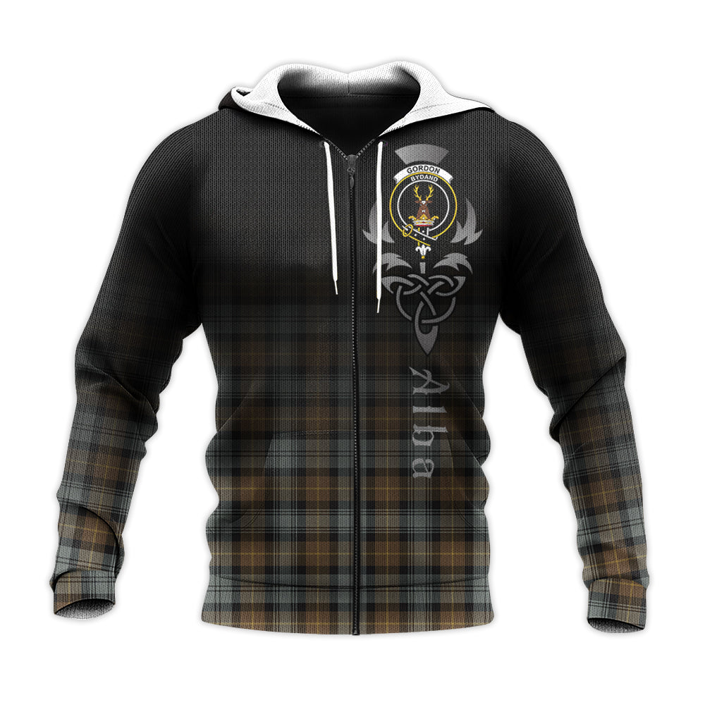 Printivon Gordon Weathered Tartan Crest Alba Celtic Hoodie