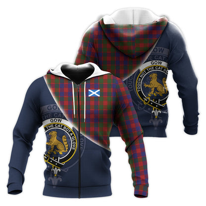 Printivon Gow Tartan Scottish Crest Hoodie