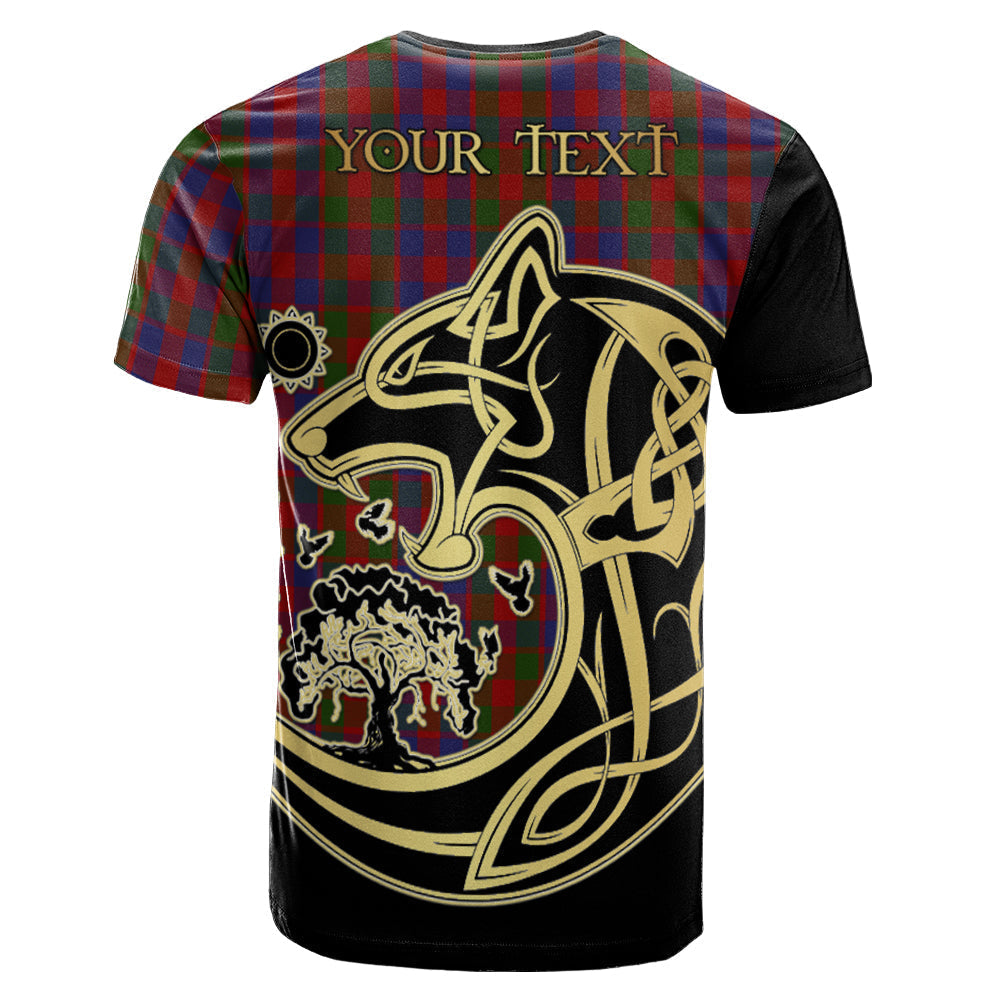 Printivon Gow Crest Celtic Wolf Tartan T Shirt Custom Your Text