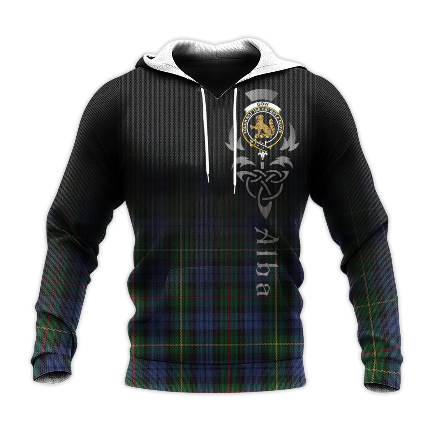 Printivon Gow Hunting Tartan Crest Alba Celtic Hoodie