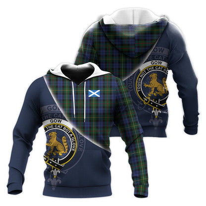 Printivon Gow Hunting Tartan Scottish Crest Hoodie
