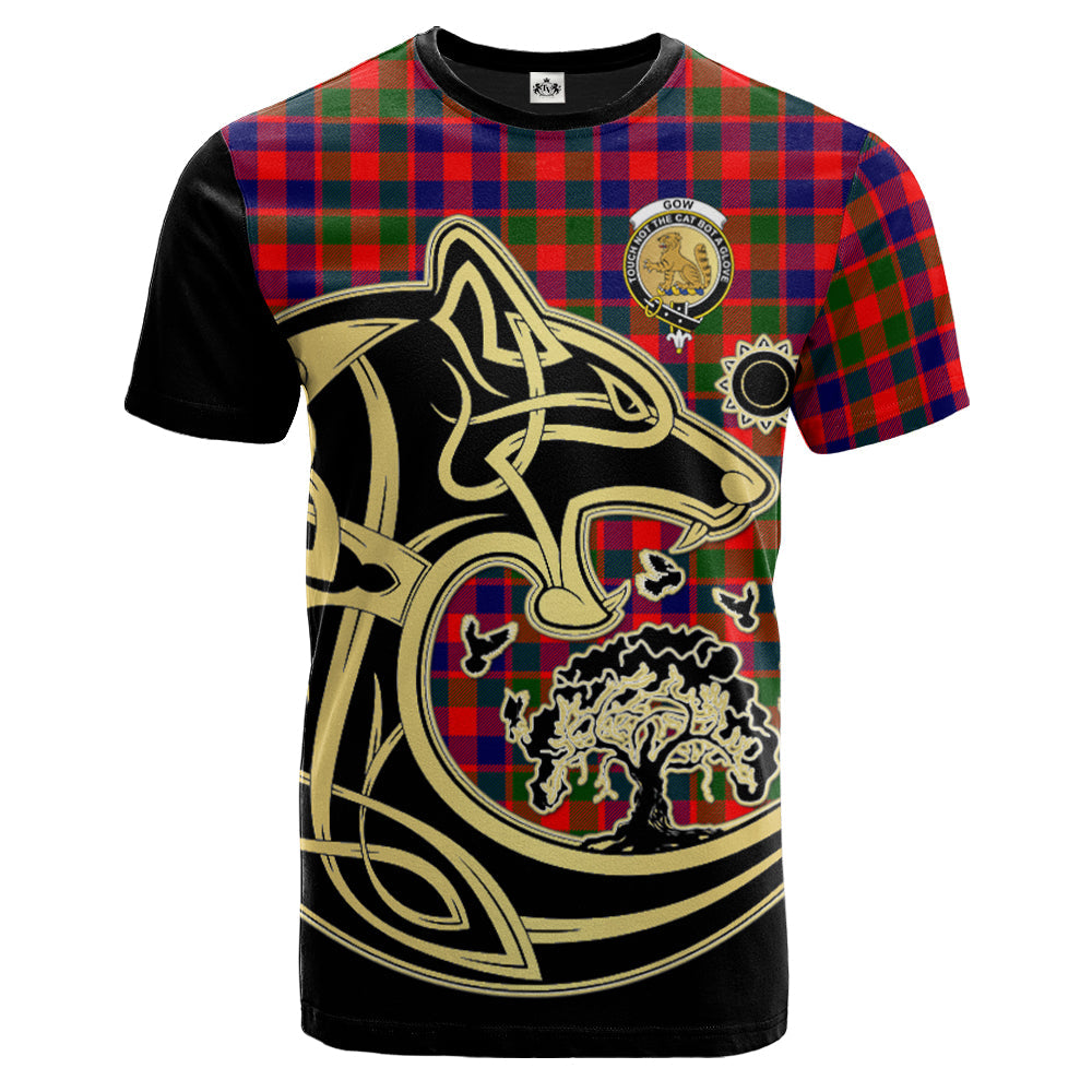 Printivon Gow Modern Crest Celtic Wolf Tartan T Shirt Custom Your Text
