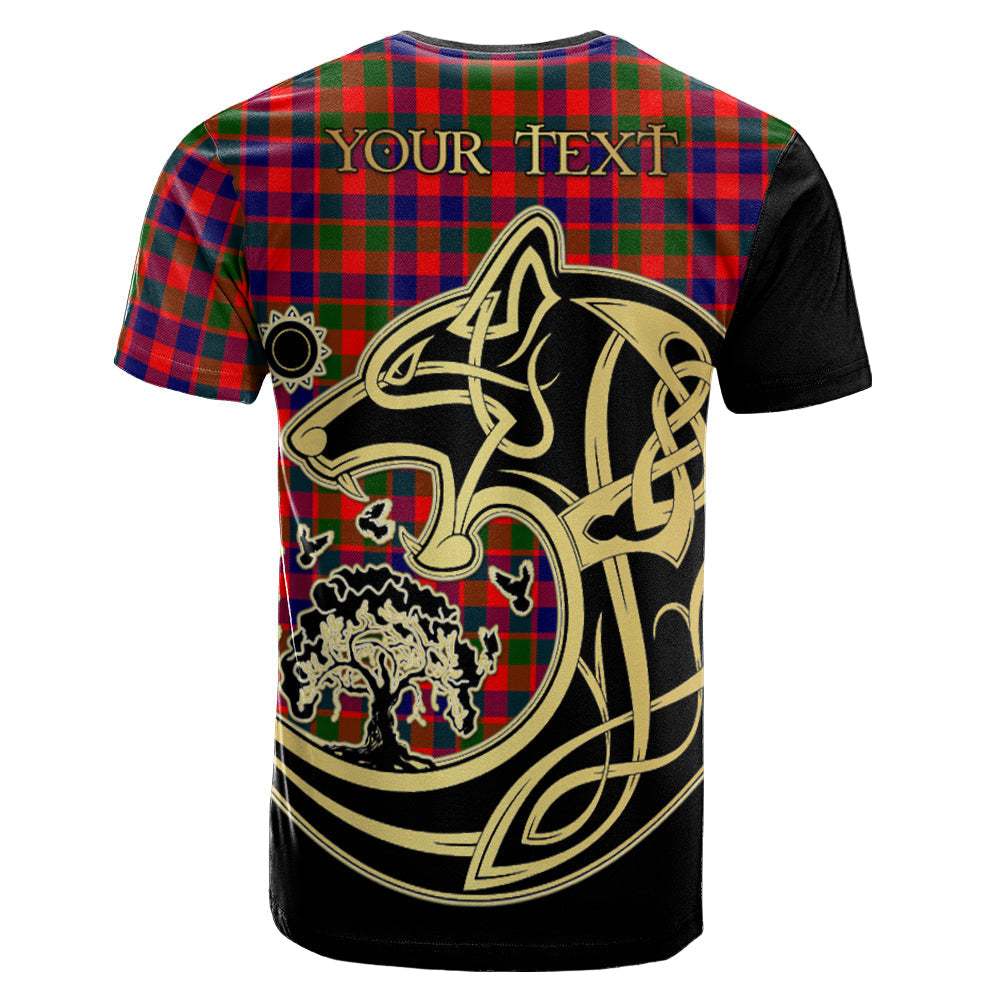 Printivon Gow Modern Crest Celtic Wolf Tartan T Shirt Custom Your Text