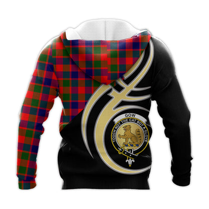 Printivon Gow Modern Clan Believe In Me Crest Tartan Knitted Hoodie Custom Your Text
