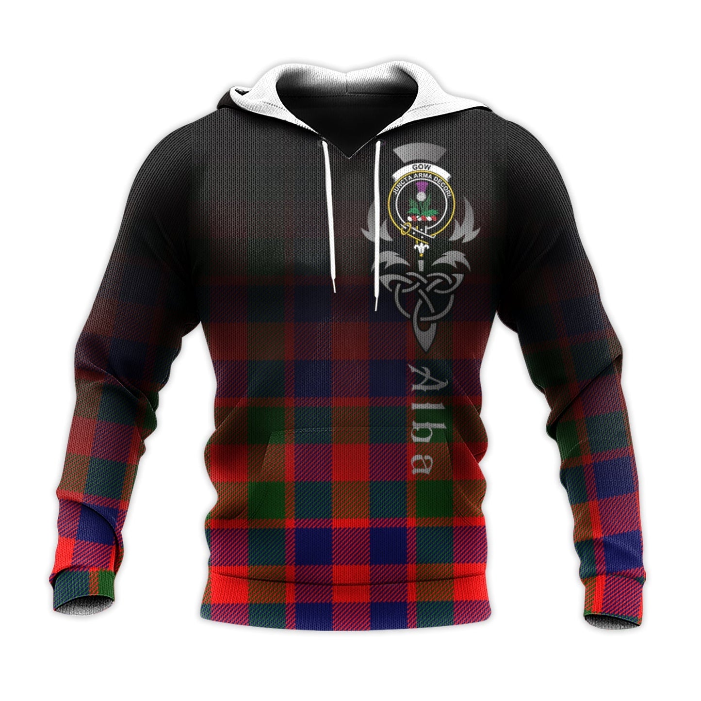 Printivon Gow Of Skeoch Tartan Crest Alba Celtic Hoodie