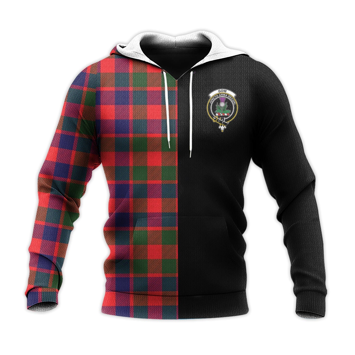 Printivon Gow Of Skeoch Tartan Personalize Half Hoodie