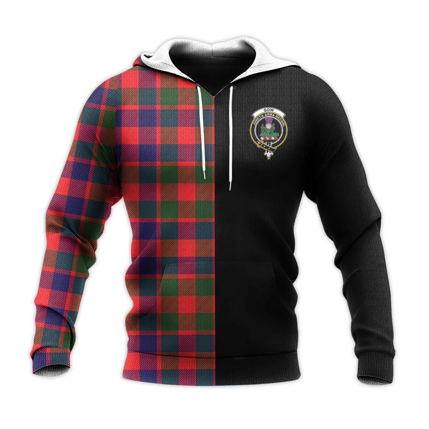 Printivon Gow Of Skeoch Tartan Personalize Half Hoodie