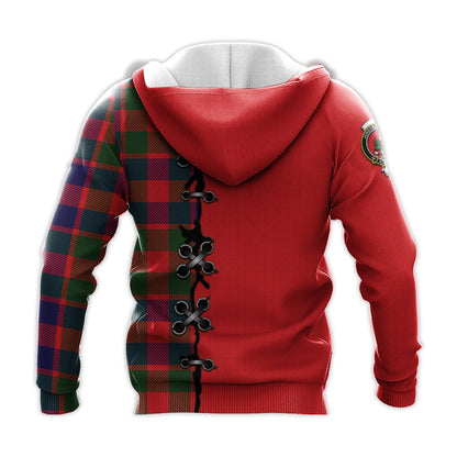 Printivon Gow Of Skeoch Tartan Hoodie Lion Rampant And Celtic Thistle Style
