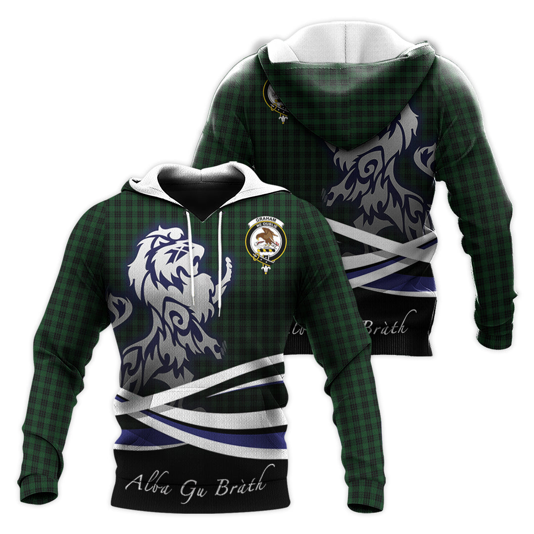 Printivon Graham Tartan Scottish Lion Hoodie