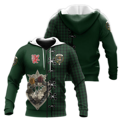 Printivon Graham Tartan Hoodie Lion Rampant And Celtic Thistle Style