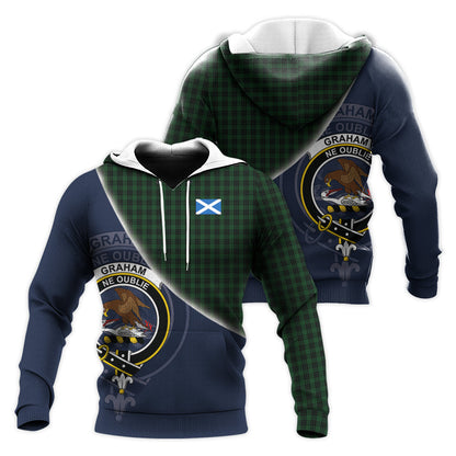 Printivon Graham Tartan Scottish Crest Hoodie