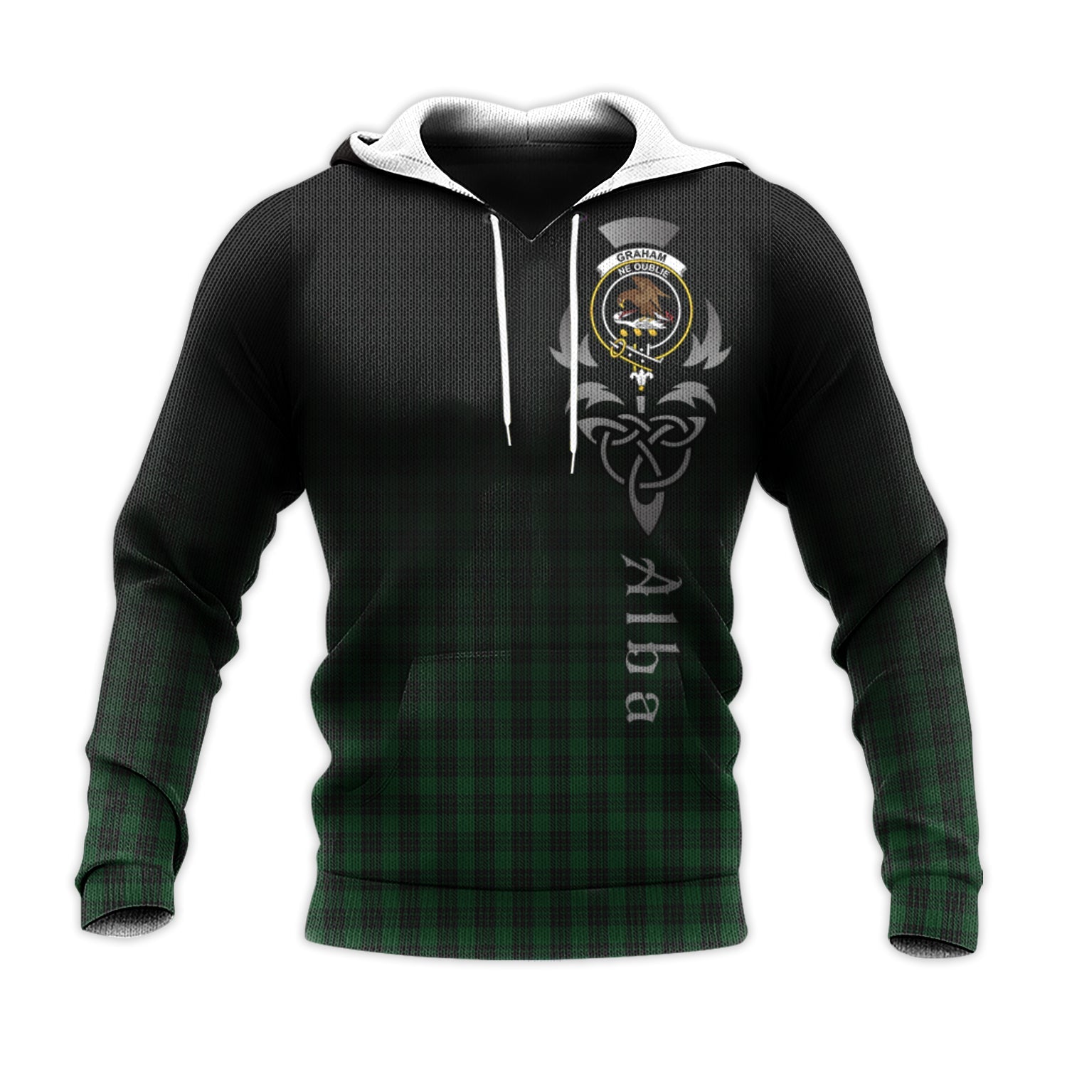 Printivon Graham Tartan Crest Alba Celtic Hoodie