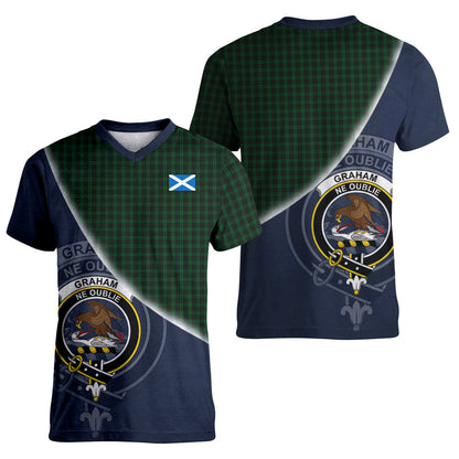 Printivon Graham Tartan Scottish Crest T Shirt