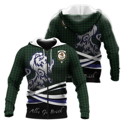Printivon Graham Tartan Scottish Lion Hoodie
