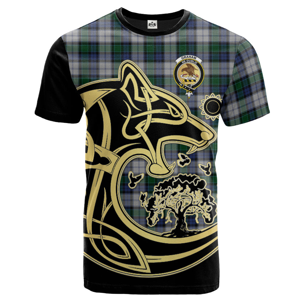 Printivon Graham Dress Crest Celtic Wolf Tartan T Shirt Custom Your Text