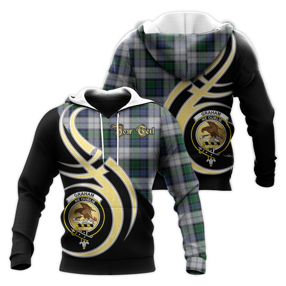 Printivon Graham Dress Clan Believe In Me Crest Tartan Knitted Hoodie Custom Your Text