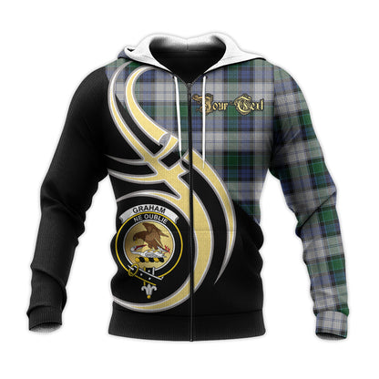 Printivon Graham Dress Clan Believe In Me Crest Tartan Knitted Hoodie Custom Your Text