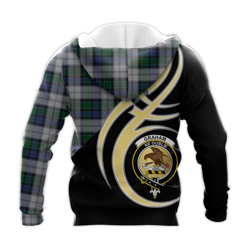 Printivon Graham Dress Clan Believe In Me Crest Tartan Knitted Hoodie Custom Your Text