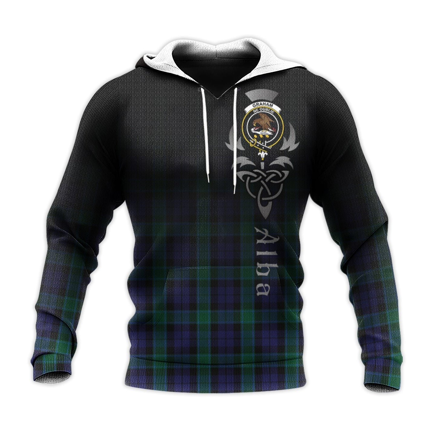 Printivon Graham Of Menteith Tartan Crest Alba Celtic Hoodie