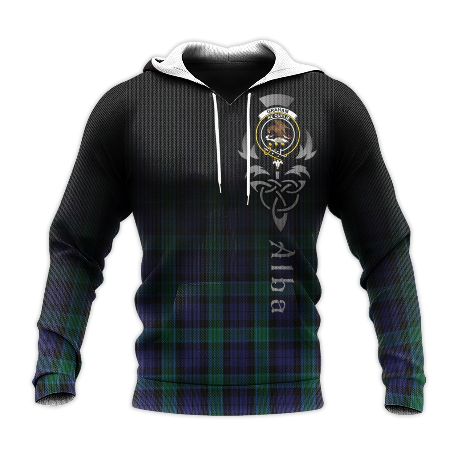 Printivon Graham Of Menteith Tartan Crest Alba Celtic Hoodie