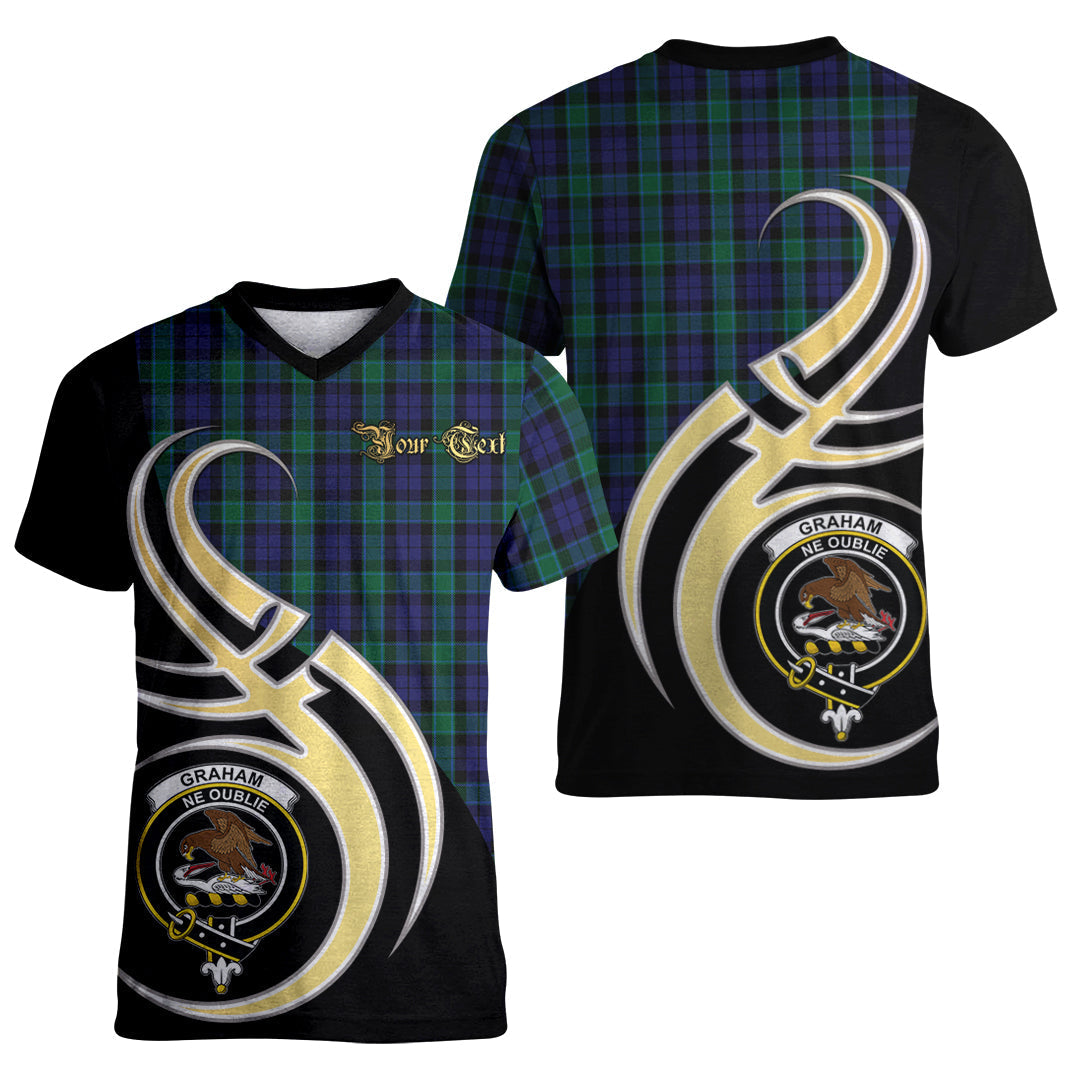 Printivon Graham of Menteith Tartan Crest Believe In Me T Shirt