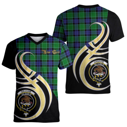 Printivon Graham of Menteith Modern Tartan Crest Believe In Me T Shirt
