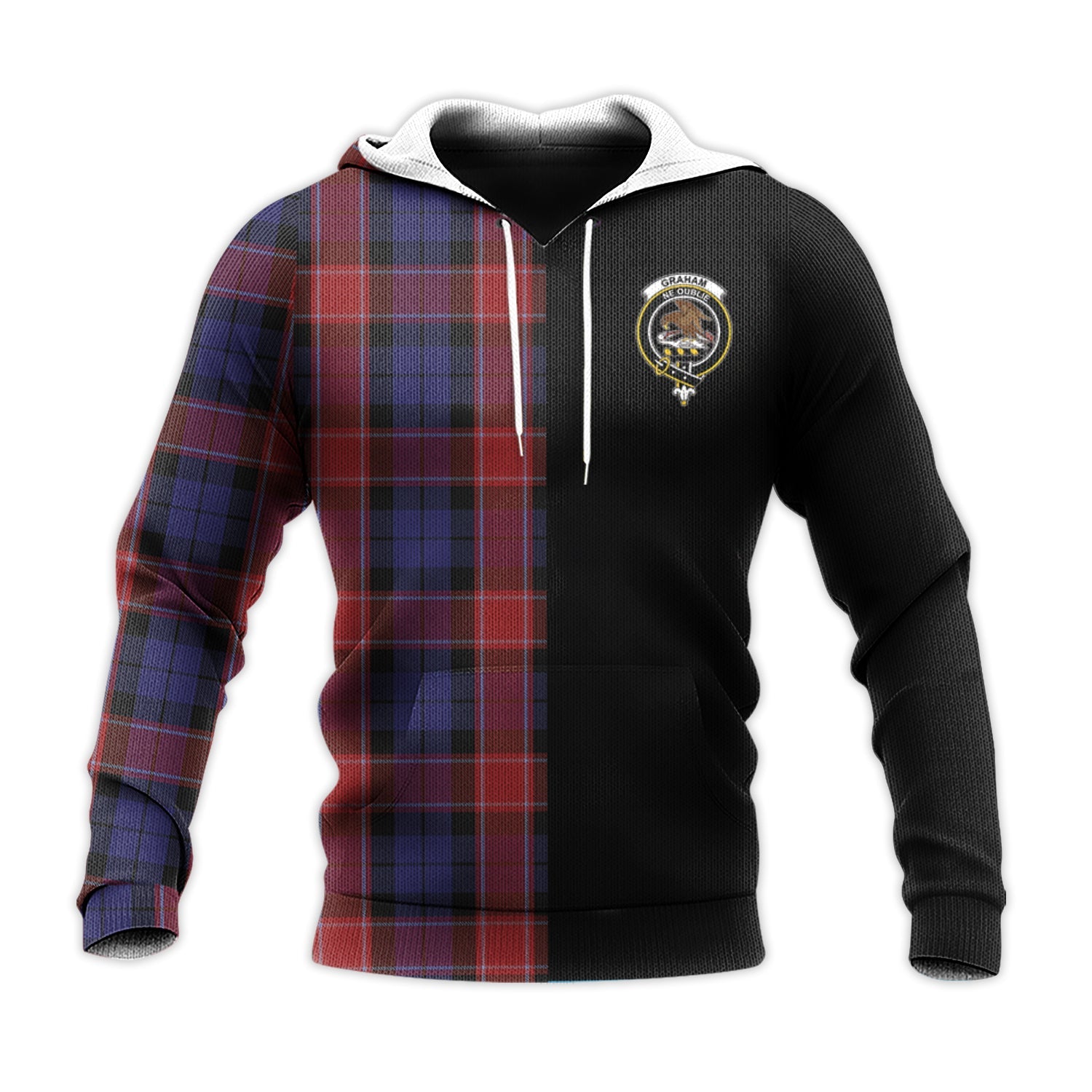 Printivon Graham Of Menteith Red Tartan Personalize Half Hoodie