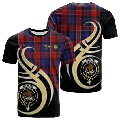 Printivon Graham of Menteith Red Tartan Crest Believe In Me T Shirt