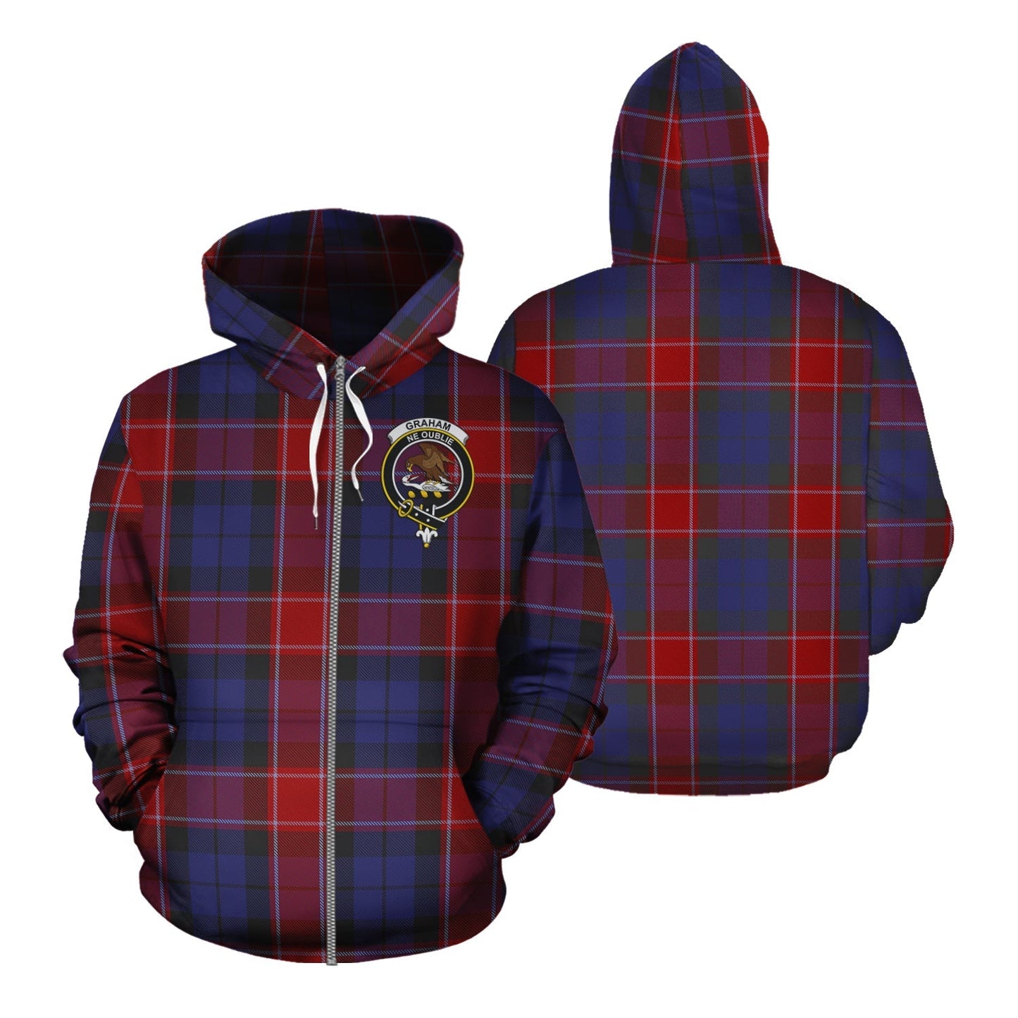 Printivon Graham Of Menteith Red Tartan Hoodie