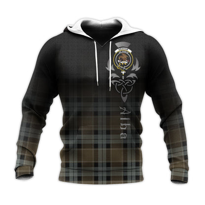 Printivon Graham Of Menteith Weathered Tartan Crest Alba Celtic Hoodie