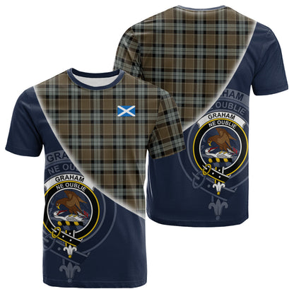Printivon Graham of Menteith Weathered Tartan Scottish Crest T Shirt