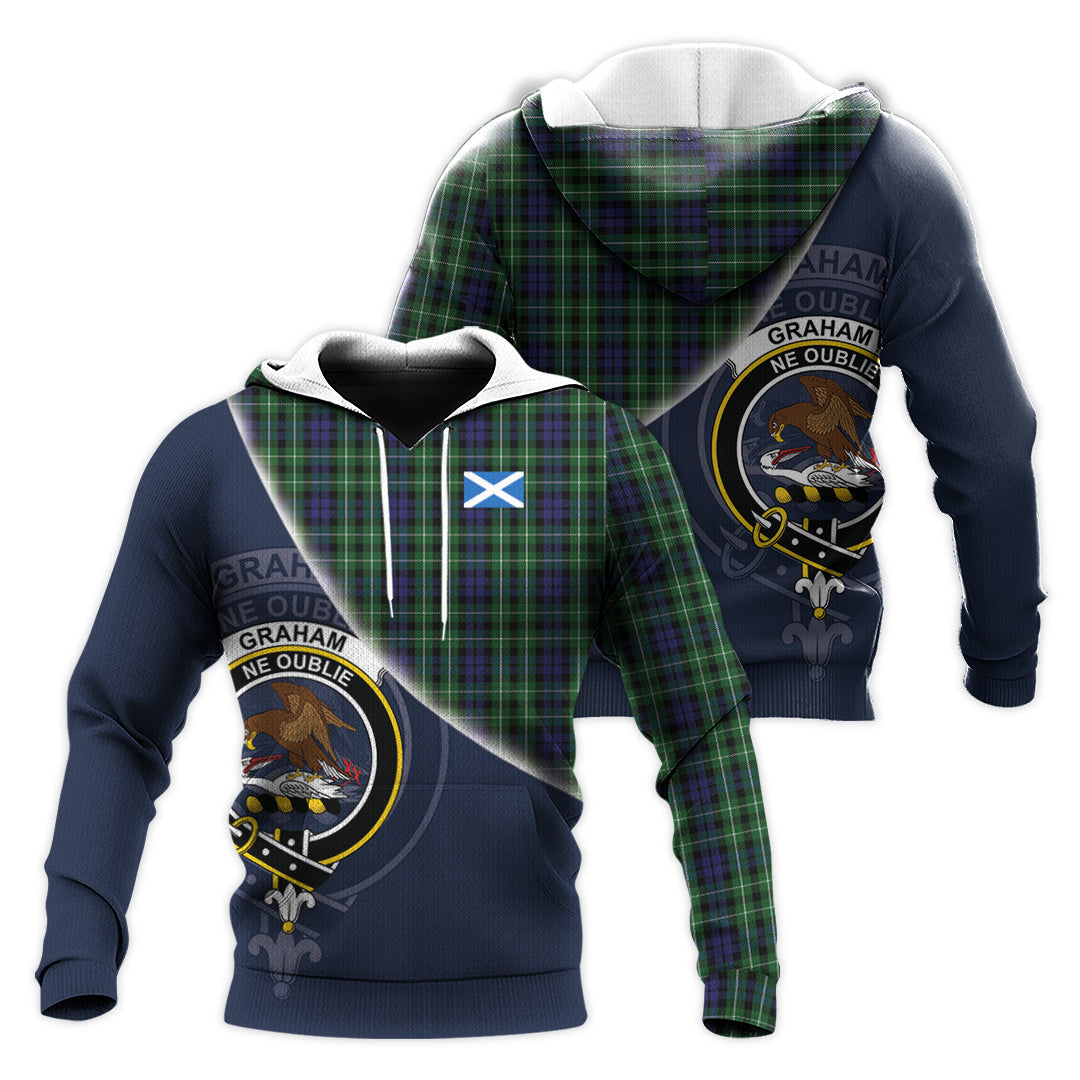 Printivon Graham Of Montrose Tartan Scottish Crest Hoodie