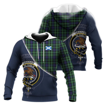 Printivon Graham Of Montrose Tartan Scottish Crest Hoodie