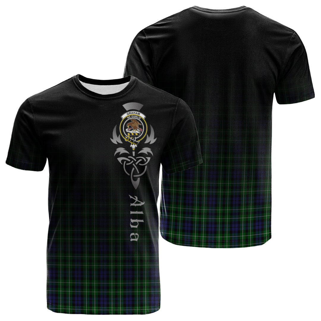 Printivon Graham of Montrose Tartan Crest Alba Celtic T Shirt