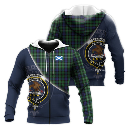 Printivon Graham Of Montrose Tartan Scottish Crest Hoodie