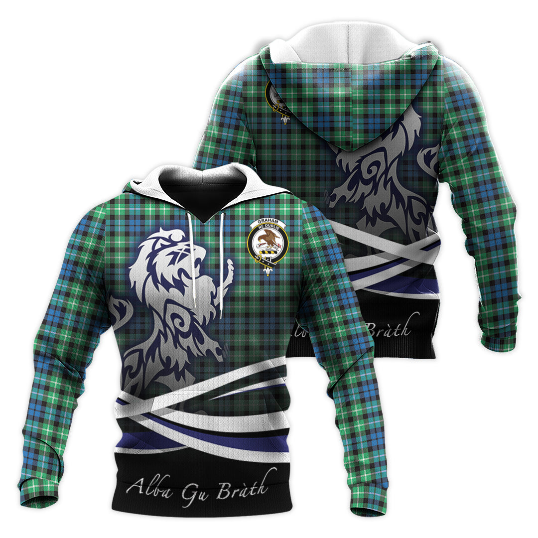 Printivon Graham Of Montrose Ancient Tartan Scottish Lion Hoodie