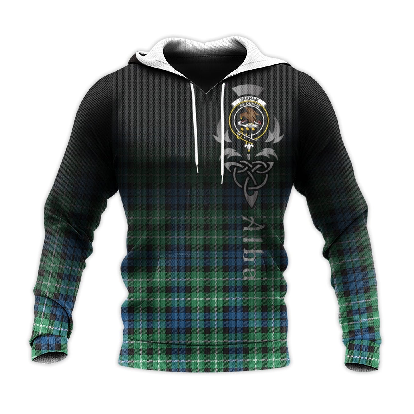 Printivon Graham Of Montrose Ancient Tartan Crest Alba Celtic Hoodie