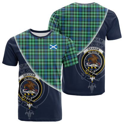 Printivon Graham of Montrose Ancient Tartan Scottish Crest T Shirt