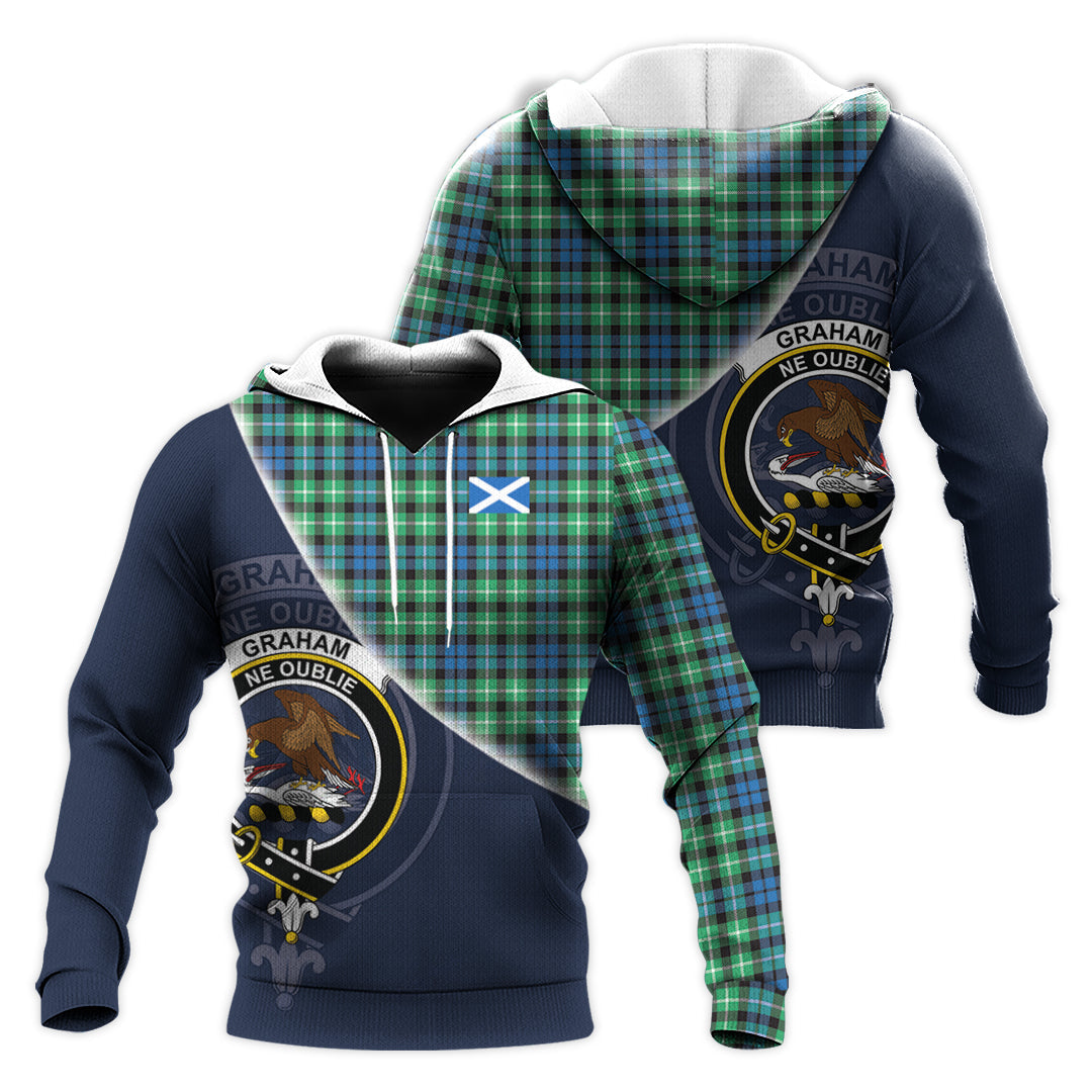 Printivon Graham Of Montrose Ancient Tartan Scottish Crest Hoodie