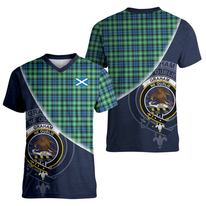 Printivon Graham of Montrose Ancient Tartan Scottish Crest T Shirt
