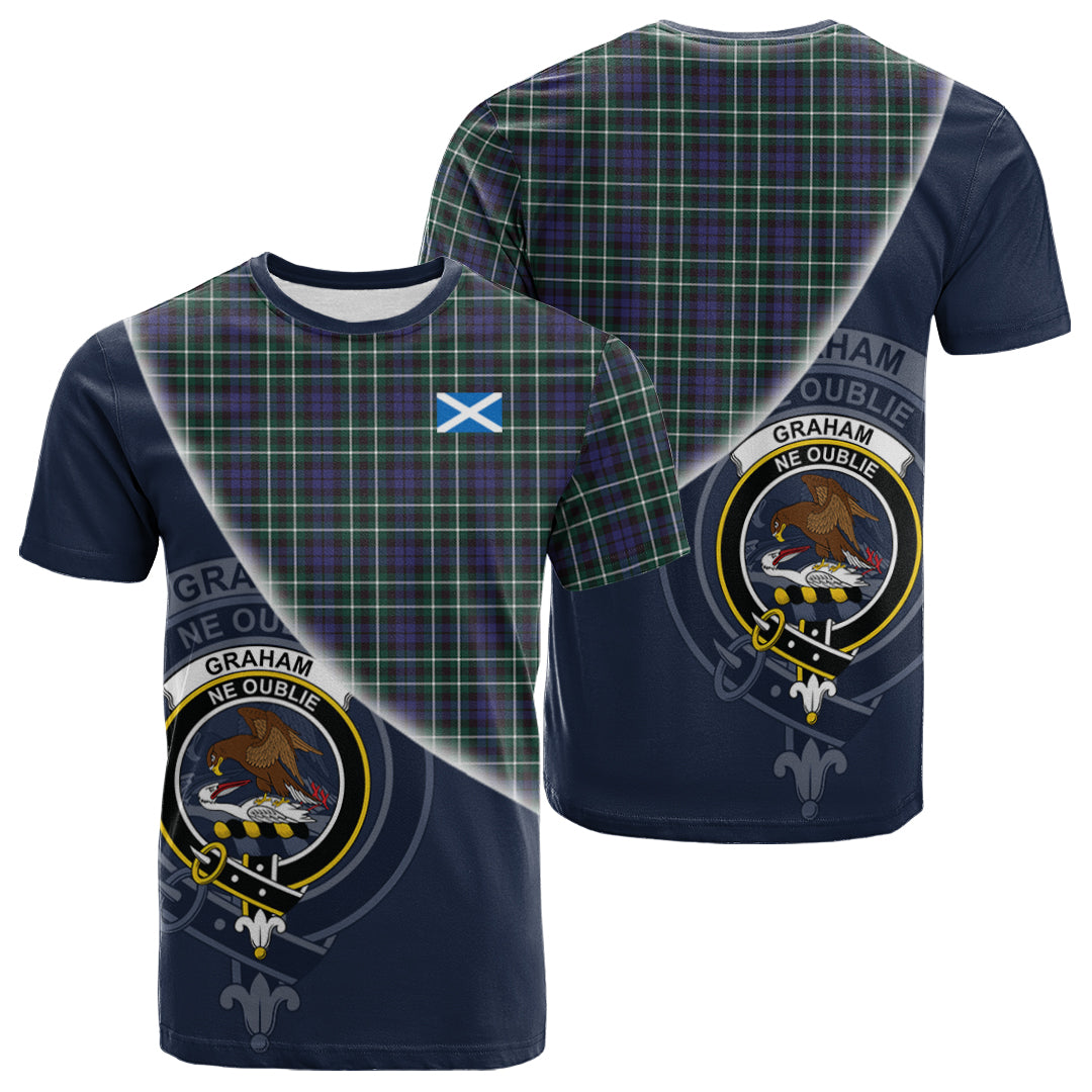 Printivon Graham of Montrose Modern Tartan Scottish Crest T Shirt