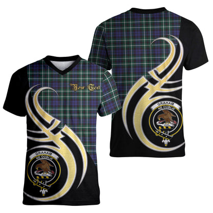 Printivon Graham of Montrose Modern Tartan Crest Believe In Me T Shirt