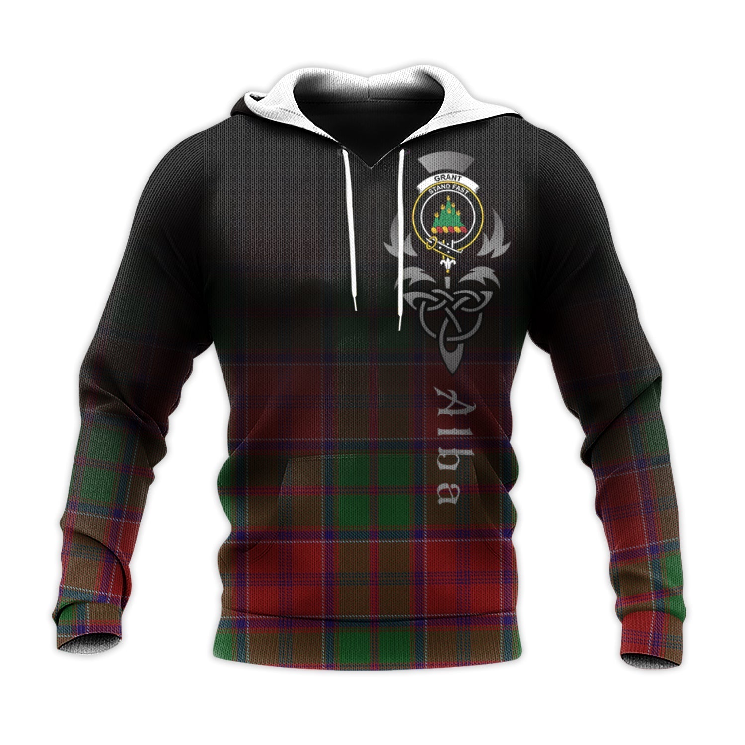 Printivon Grant Tartan Crest Alba Celtic Hoodie