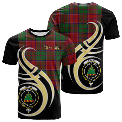 Printivon Grant Tartan Crest Believe In Me T Shirt