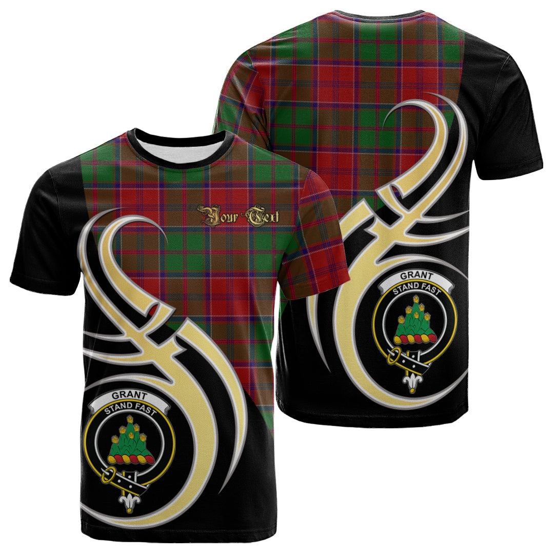 Printivon Grant Tartan Crest Believe In Me T Shirt