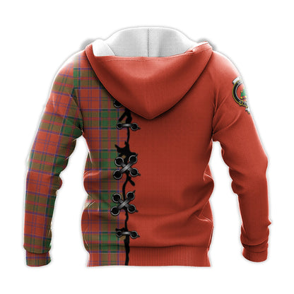 Printivon Grant Ancient Tartan Hoodie Lion Rampant And Celtic Thistle Style