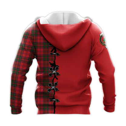 Printivon Grant Modern Tartan Hoodie Lion Rampant And Celtic Thistle Style