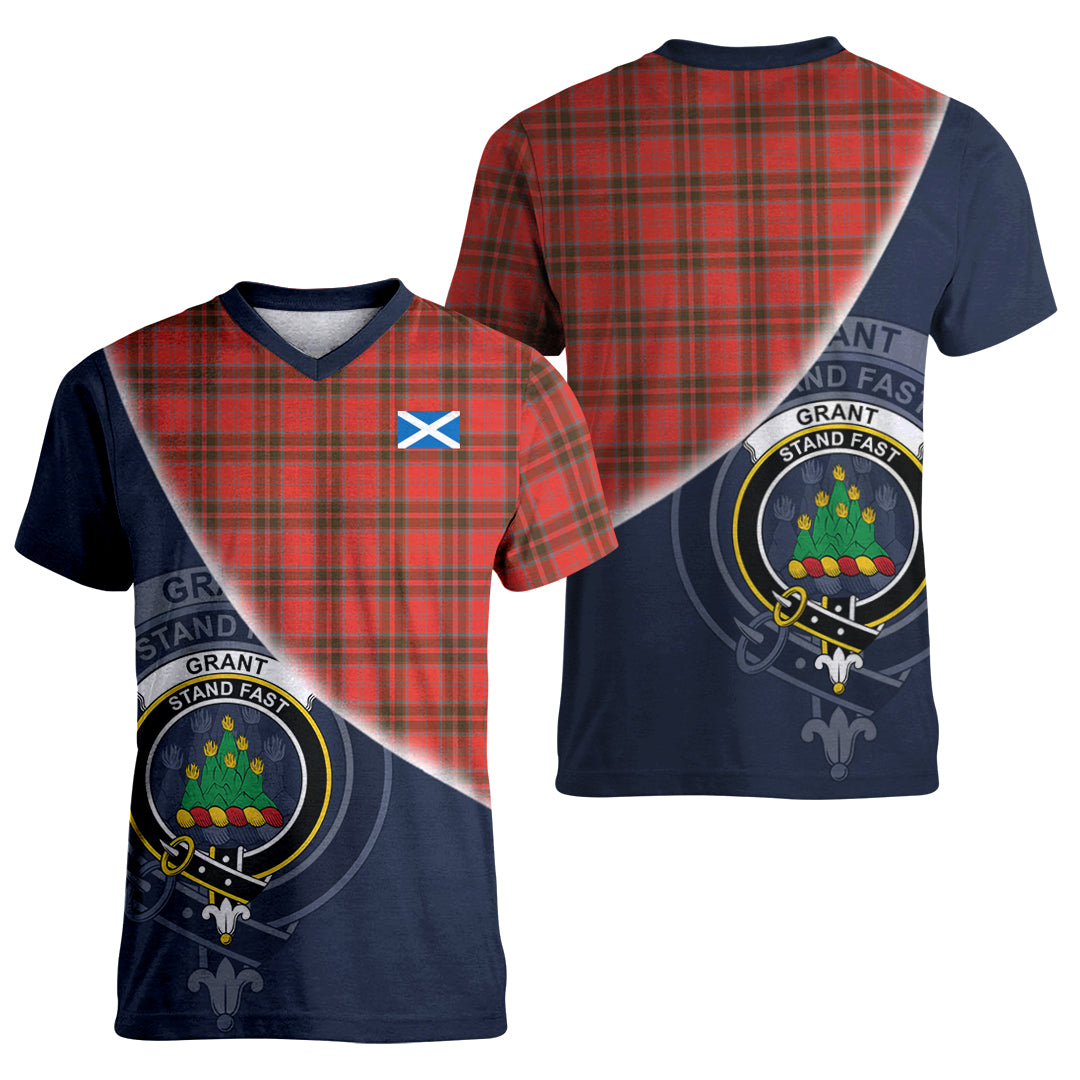 Printivon Grant Weathered Tartan Scottish Crest T Shirt